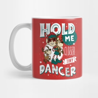 Tiny Dancer - Vintage Cartoon Christmas Elf - Musical Elfton John Mug